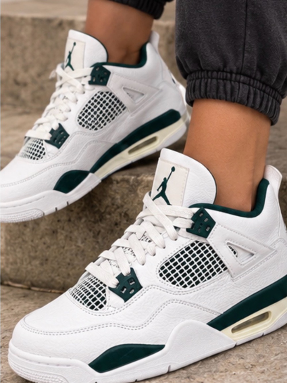 Air Jordan 4 Retro White Oxidized Green New in Box